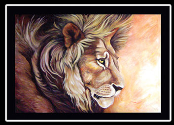 León Med. 90 x 60 Tec. Oleo sobre madera