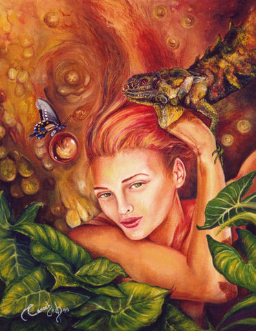 La creación
oleo sobre madera Med: 50 x 60 cm.